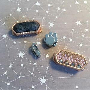 Set of 4 KEEP Charms Flip Flop, Paw & 2 Stone Bars